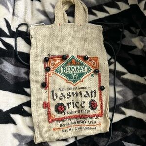 Bombay Basmati Rice Burlap Bag